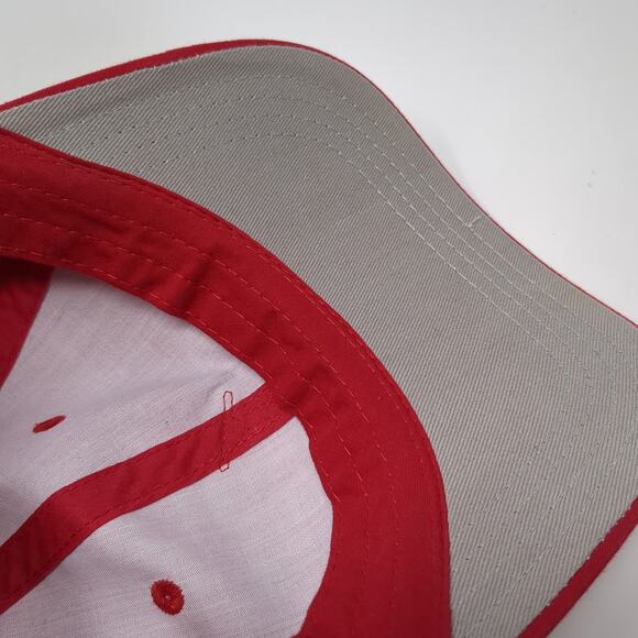 American Needle Strapback Hat Red One Size Adjustable Outdoor Vent Holes - Picture 8 of 10